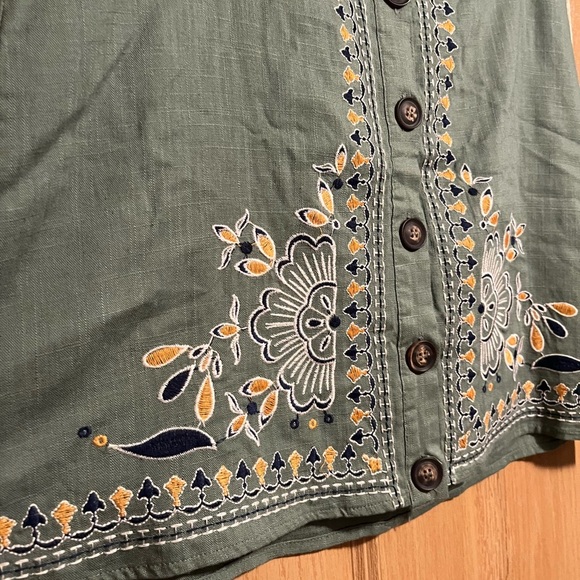 Blue Rain Embroidered Boho Mini Skirt NWT - Picture 10 of 11